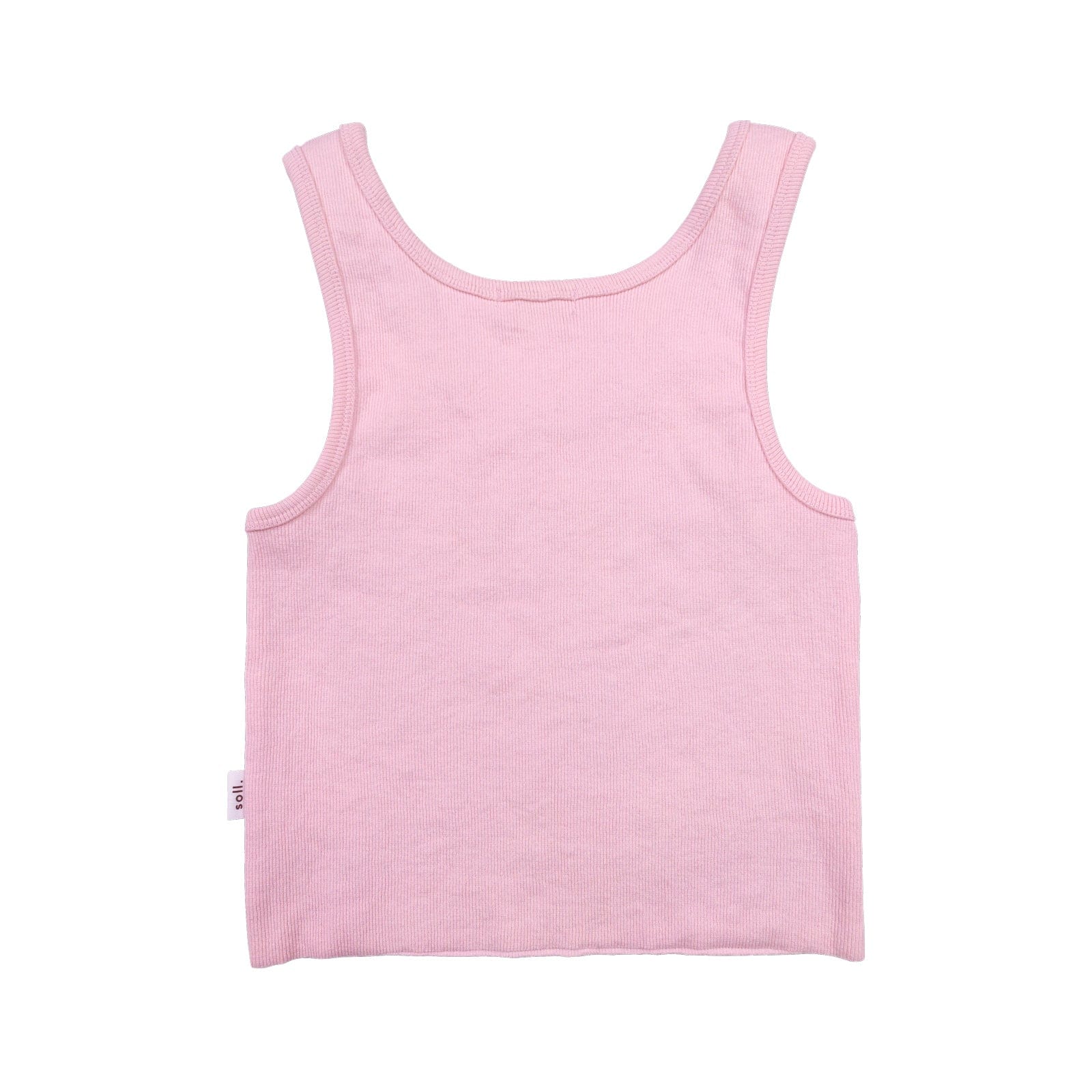 Adults Ribbed Singlet - Pink summer 01 collection soll. the label