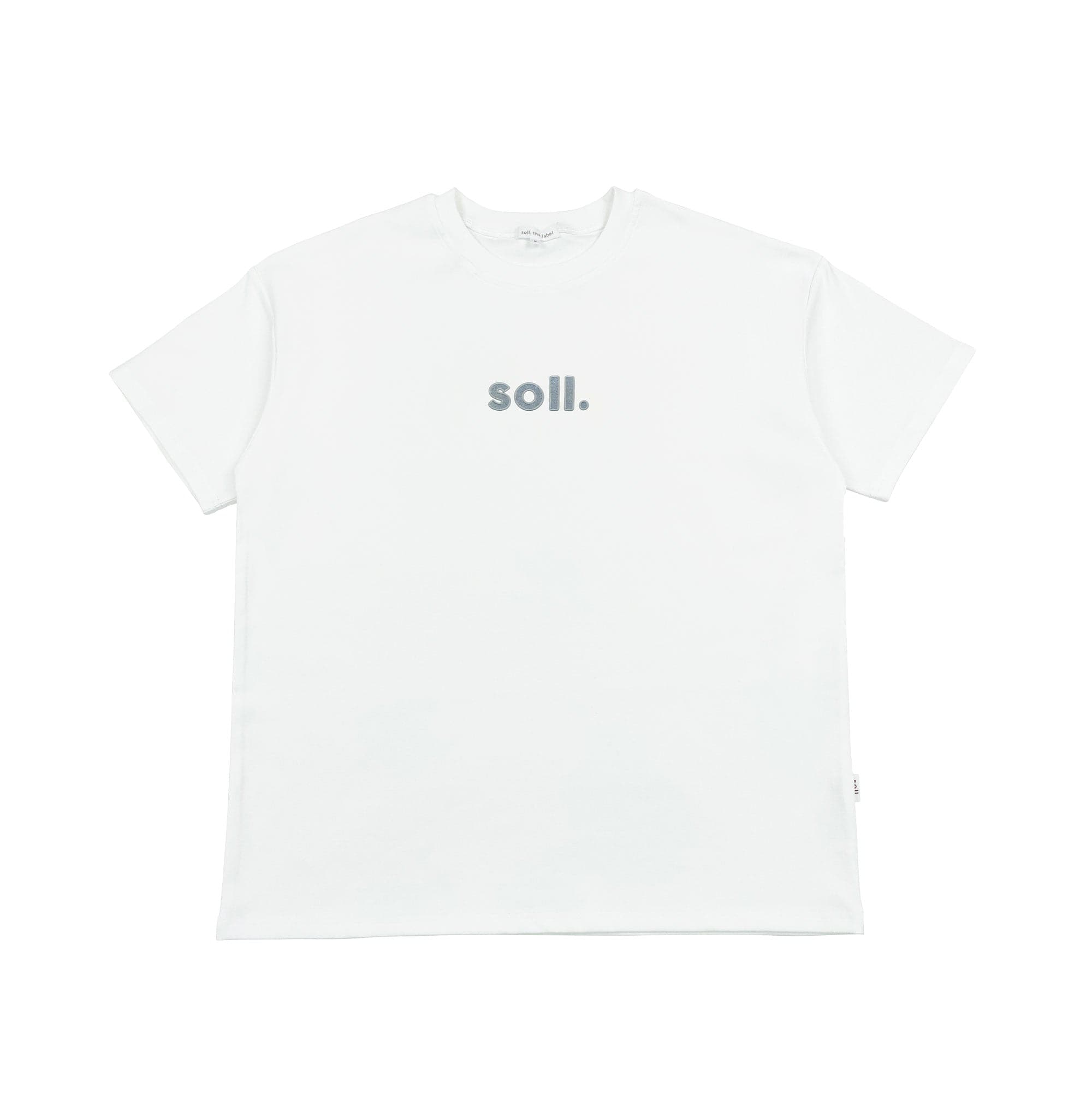 Adults Soll Denim Logo Tee - Light denim soll. the label