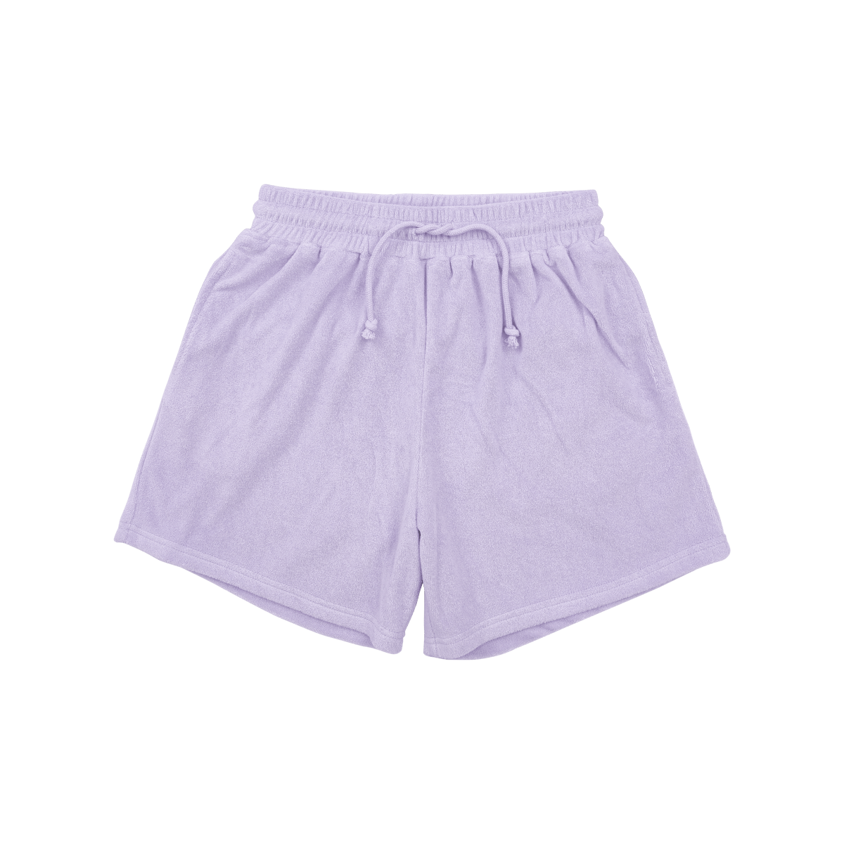 Adults Terry Towel Shorts - Lilac summer 02 collection soll. the label