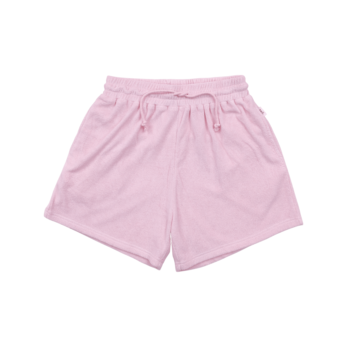 Adults Terry Towel Shorts - Pink summer 02 collection soll. the label