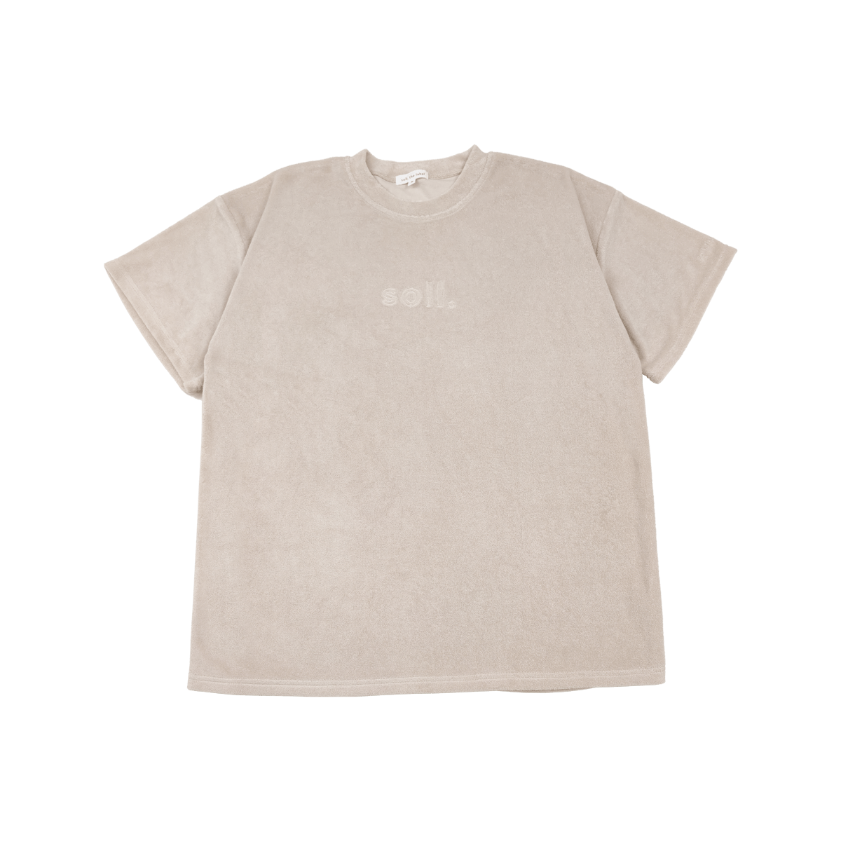Adults Terry Towel Tee - Oat summer 02 collection soll. the label