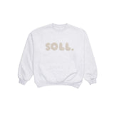Adults Wooley Soll Jumper - Grey/Oat winter 23 soll. the label