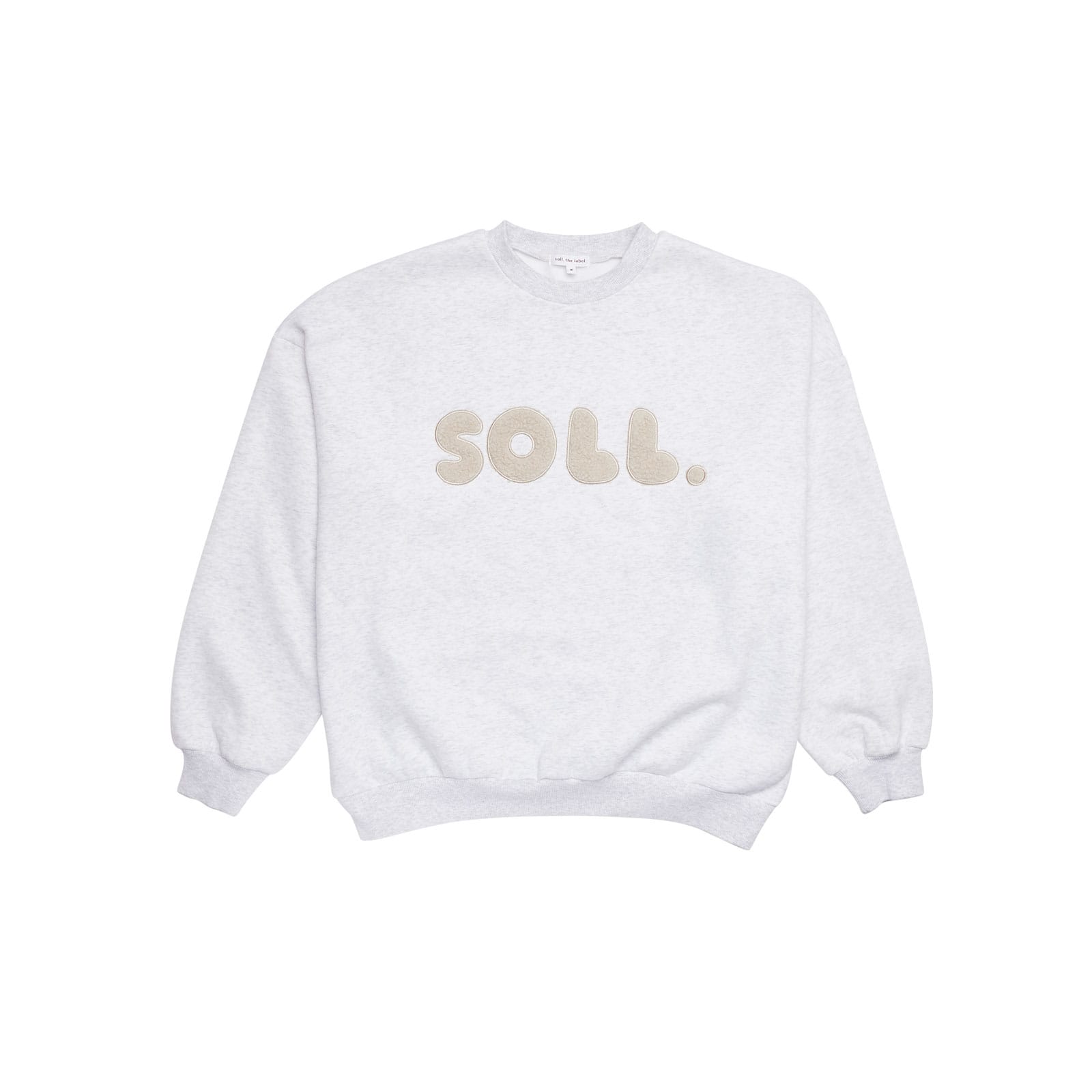 Adults Wooley Soll Jumper - Grey/Oat winter 23 soll. the label