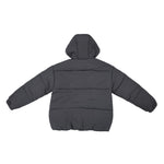 AW01 Hooded Puffer Jacket Adults - Charcoal Autumn Winter 24 soll. the label