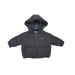 AW01 Hooded Puffer Jacket - Charcoal Autumn Winter 24 soll. the label
