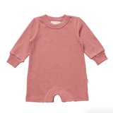 Chunky Ribbed Long Sleeve Romper - Pink Ribbed Range Soll the Label
