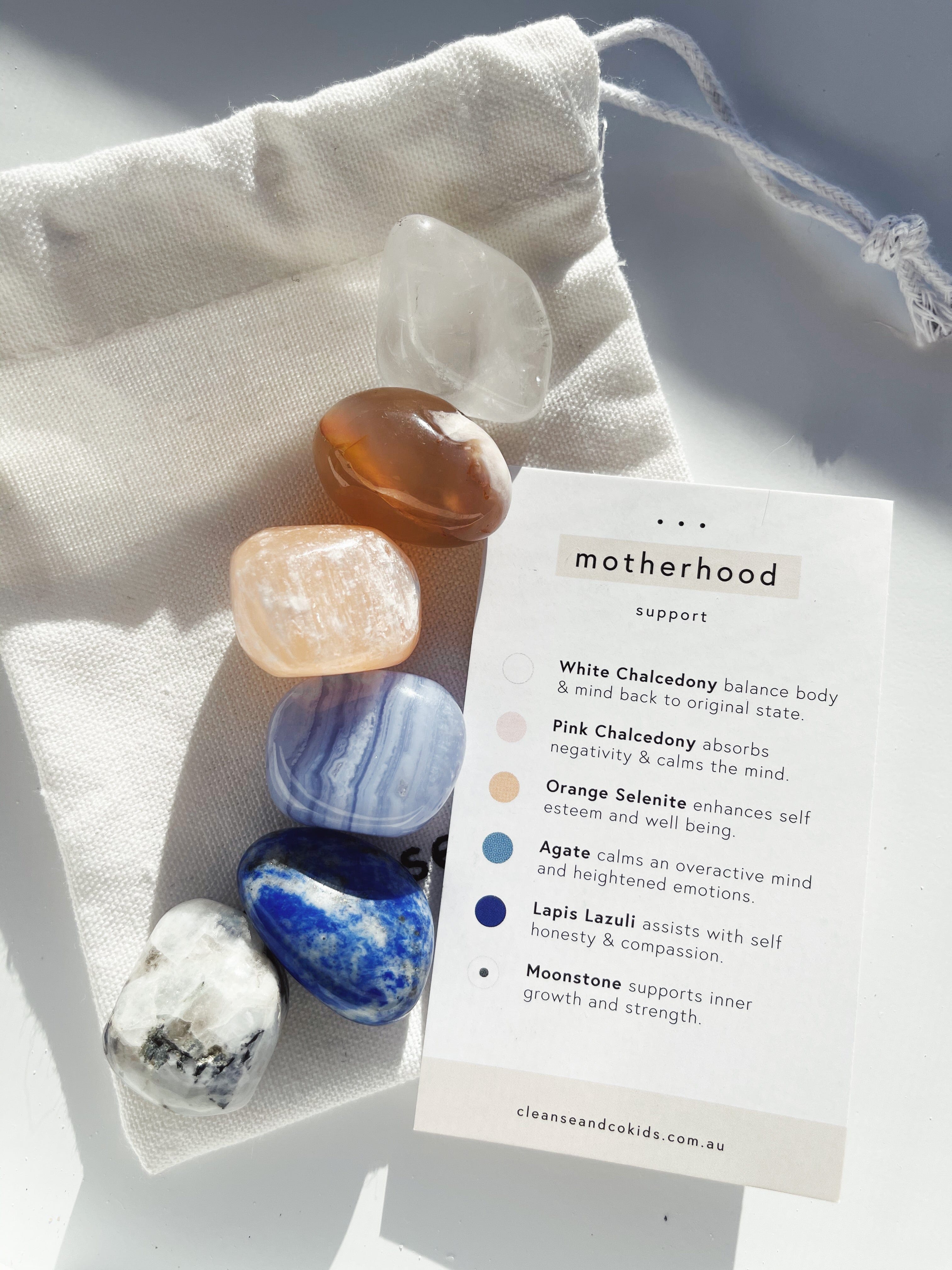 Cleanse & Co. Motherhood Crystal Kit – Support crystal kit cleanse & co.