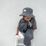 Corduroy Bubble Pants - Charcoal spring soll. the label