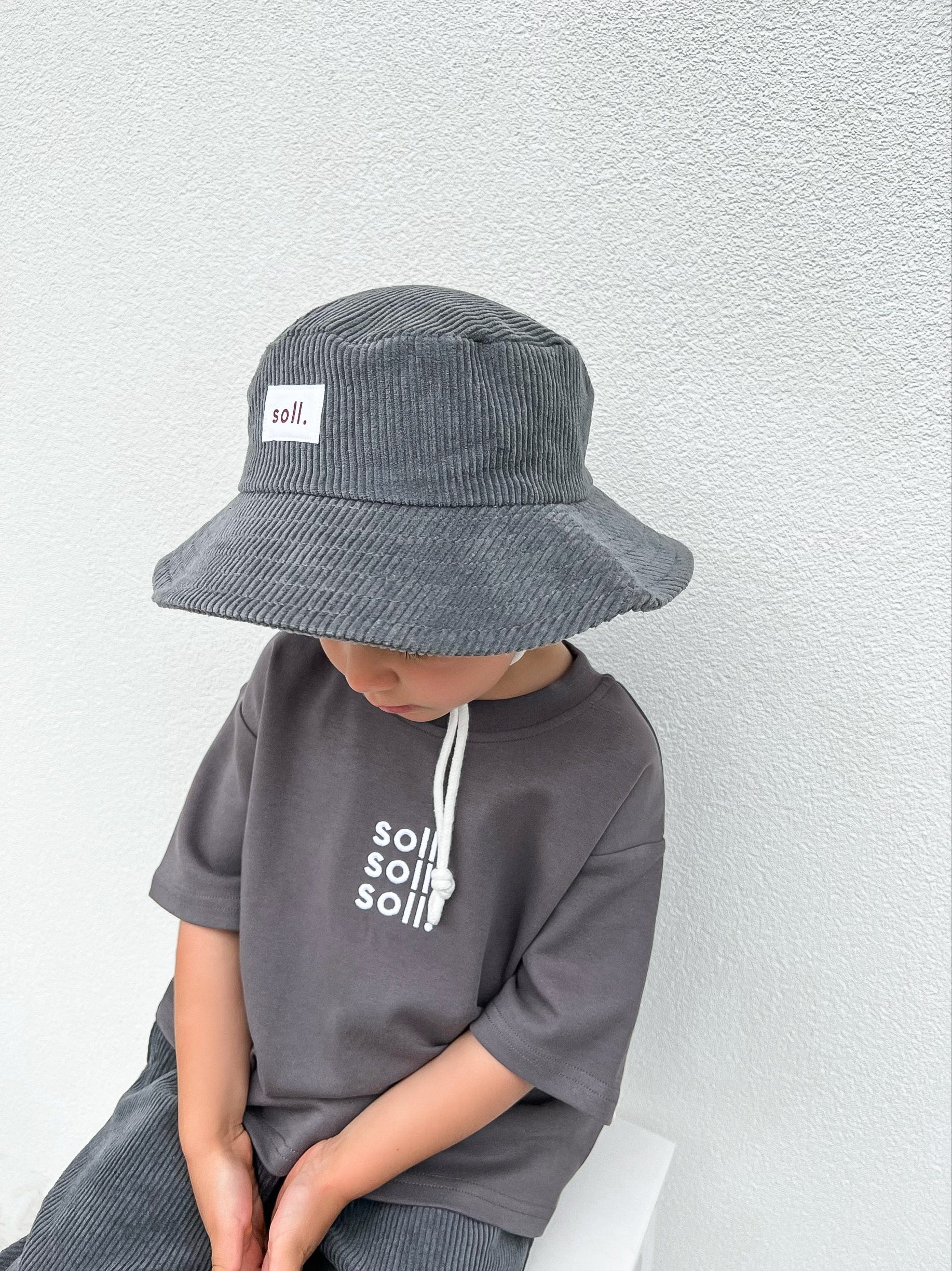 Corduroy Bubble Pants - Charcoal spring soll. the label