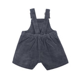 Corduroy Short Overalls - Charcoal spring soll. the label