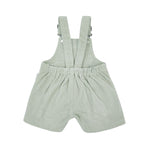 Corduroy Short Overalls - Sage spring soll. the label