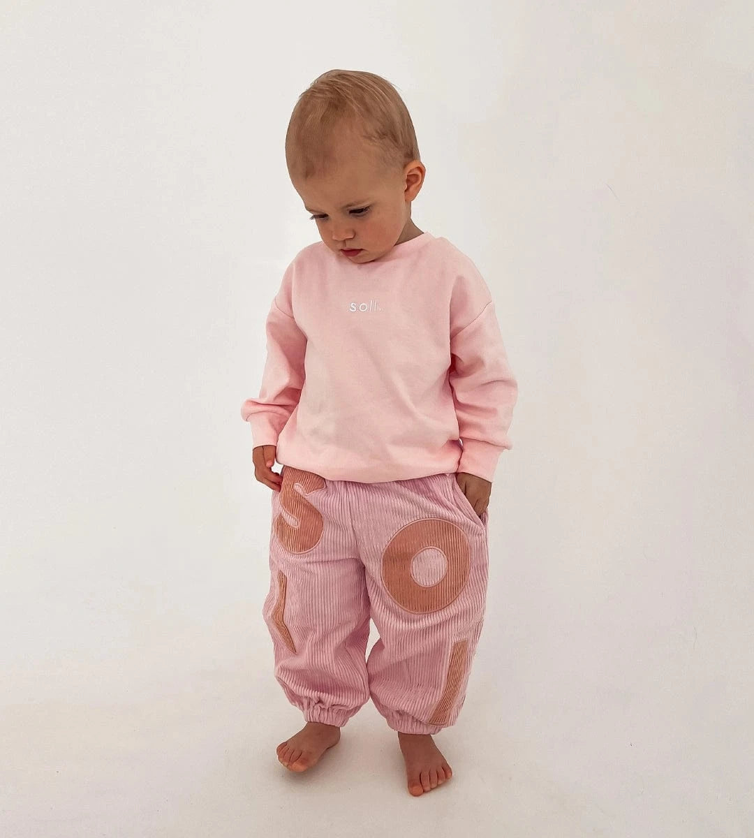 Corduroy Soll Bubble Pants - Pink Comfy Collection 02 soll. the label