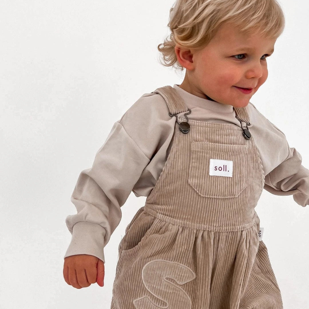 Corduroy Soll Overalls - Beige Comfy Collection 02 soll. the label