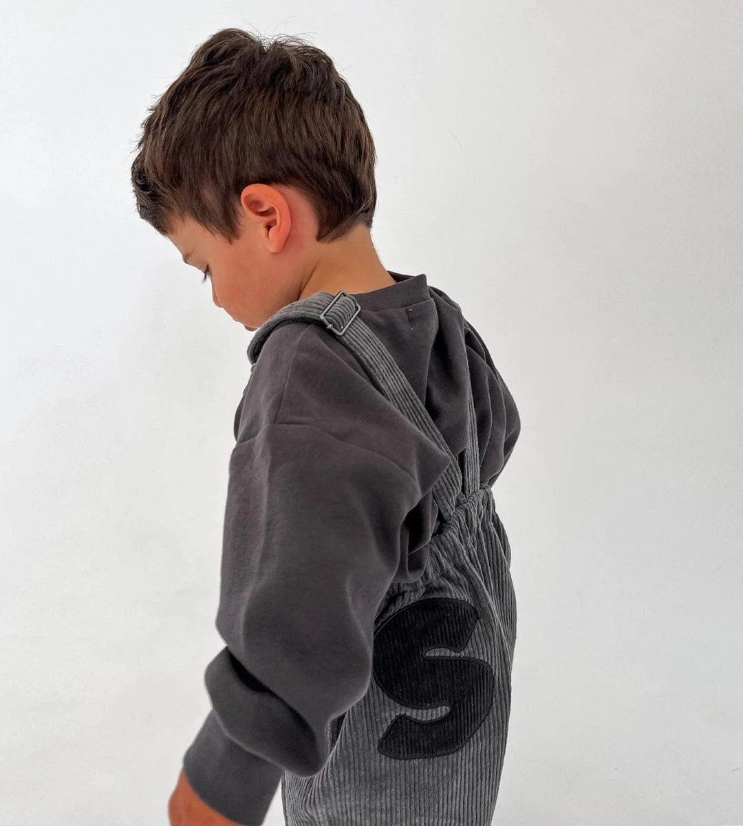 Corduroy Soll Overalls - Charcoal Comfy Collection 02 soll. the label