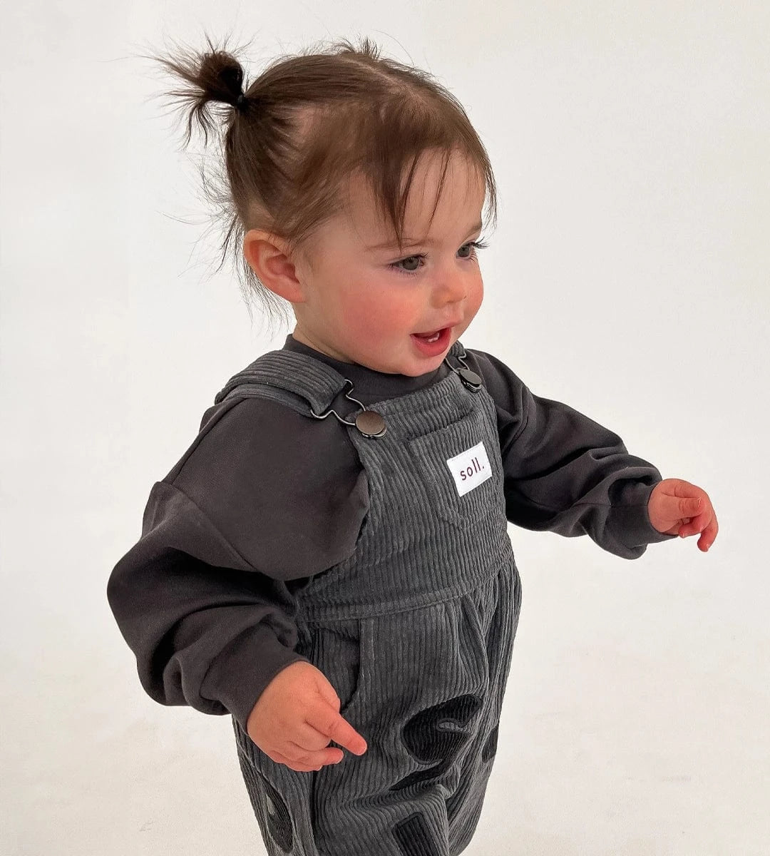 Corduroy Soll Overalls - Charcoal Comfy Collection 02 soll. the label