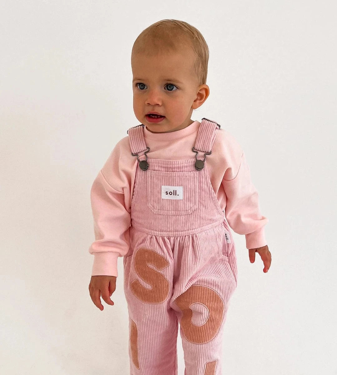 Corduroy Soll Overalls - Pink Comfy Collection 02 soll. the label