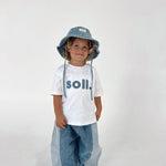Kids Denim Bucket Hat - Original denim soll. the label