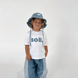 Kids Denim Bucket Hat - Original denim soll. the label