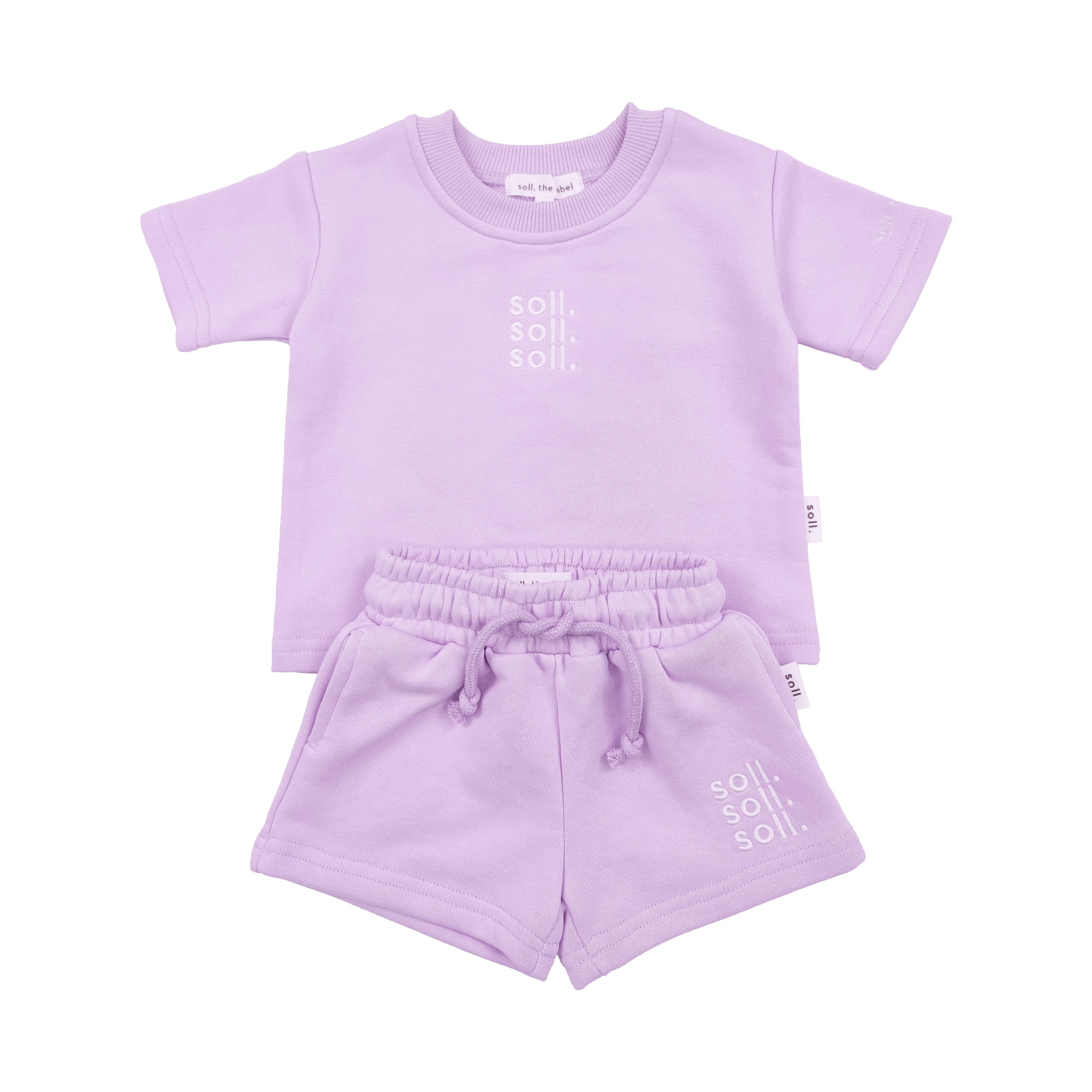 Kids French Terry Set - Lilac summer 01 collection soll. the label
