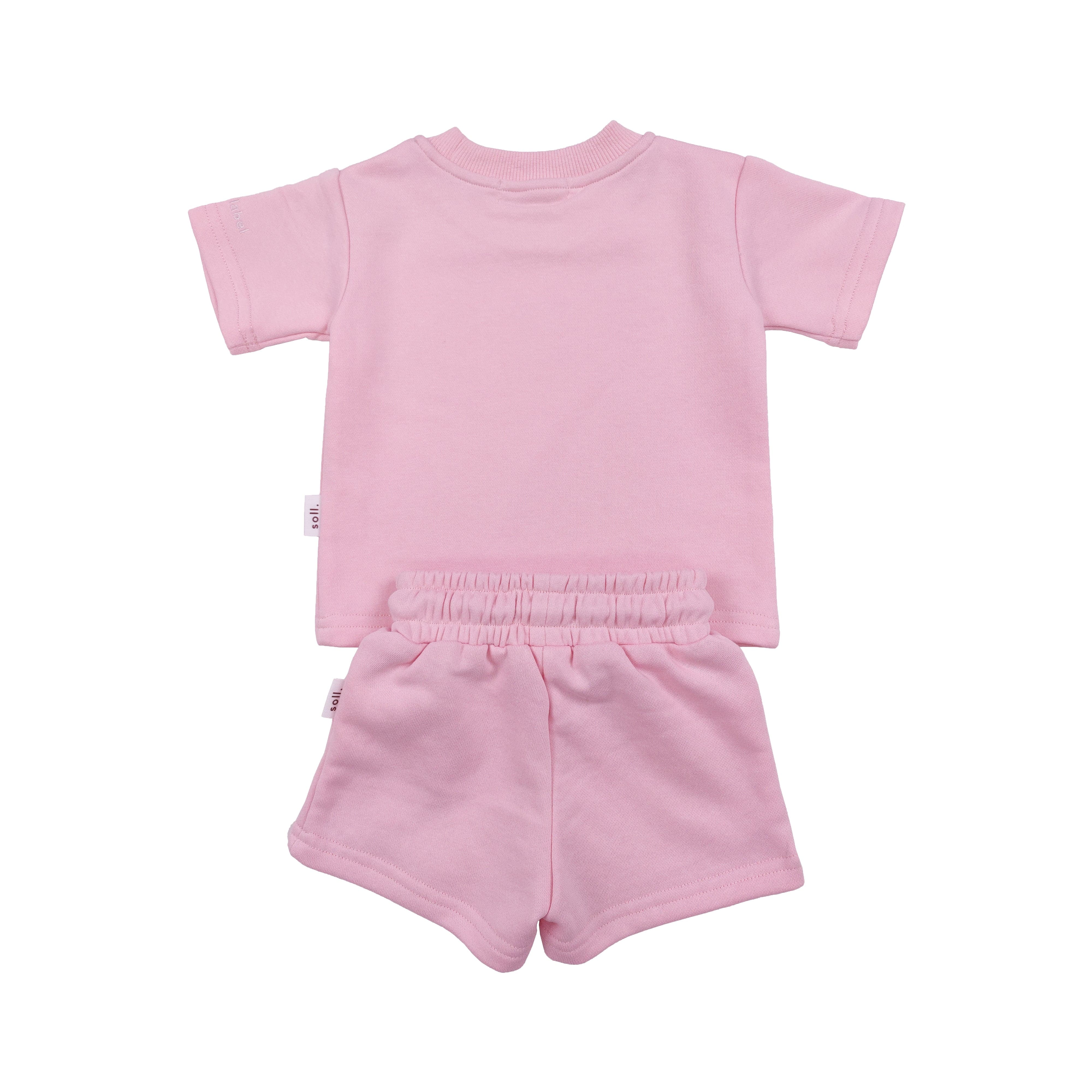 Kids French Terry Set - Pink summer 01 collection soll. the label