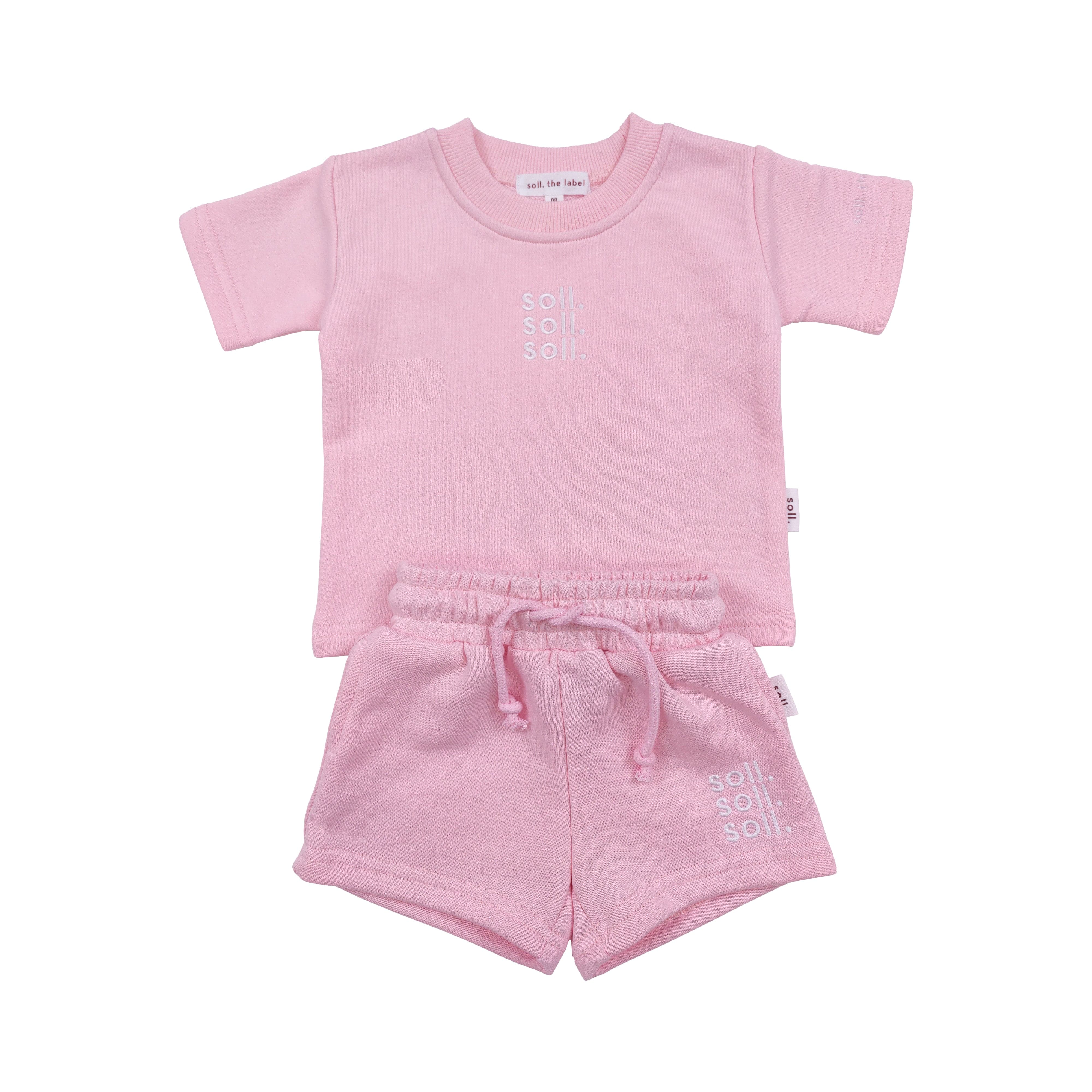 Kids French Terry Set - Pink summer 01 collection soll. the label