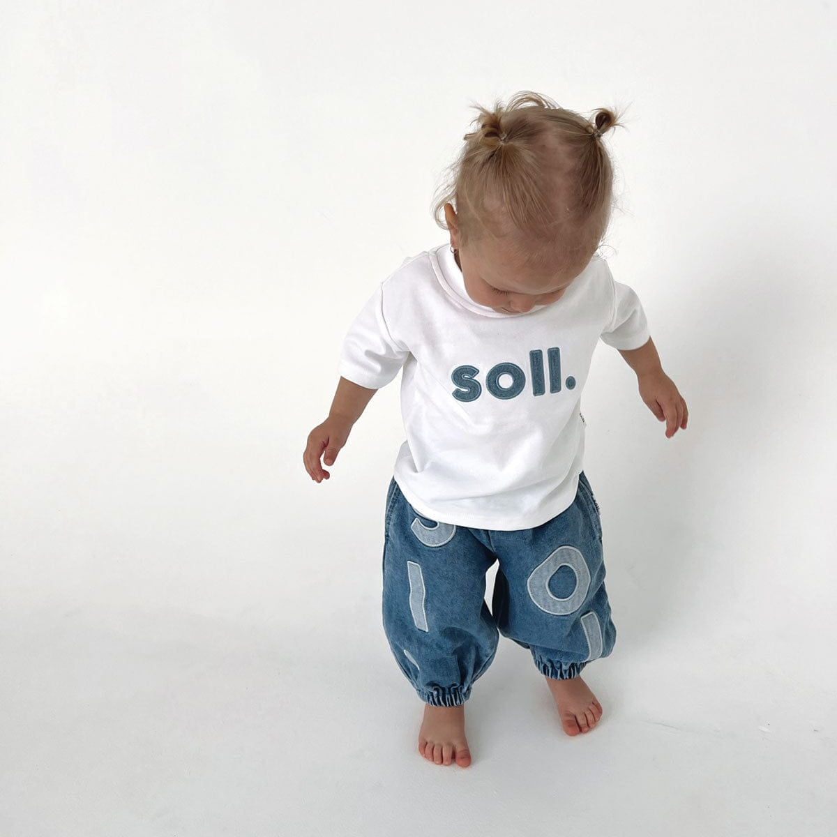 Kids Soll Denim Bubble Pants denim soll. the label
