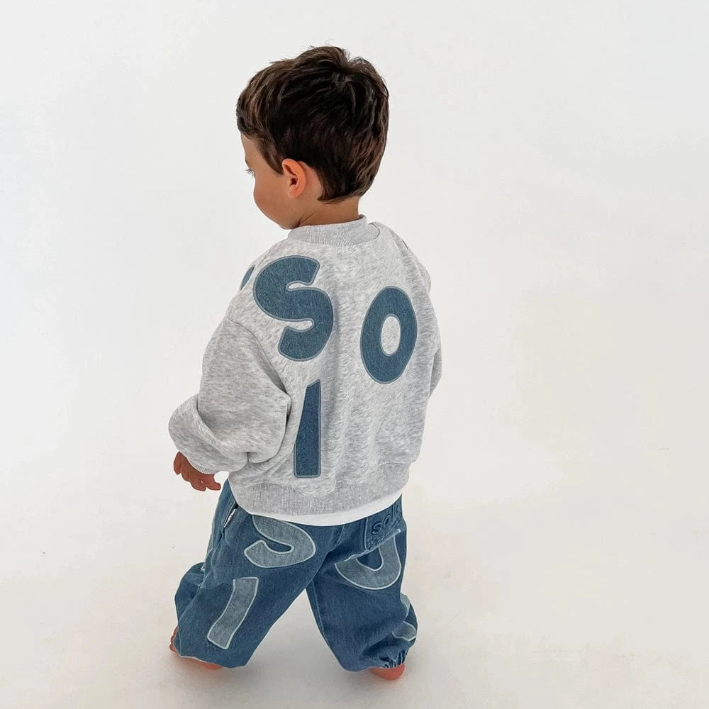 Kids Soll Denim Logo Jumper denim soll. the label