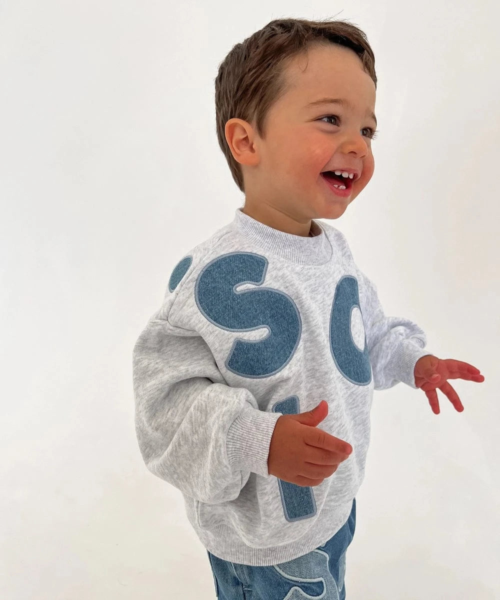 Kids Soll Denim Logo Jumper denim soll. the label