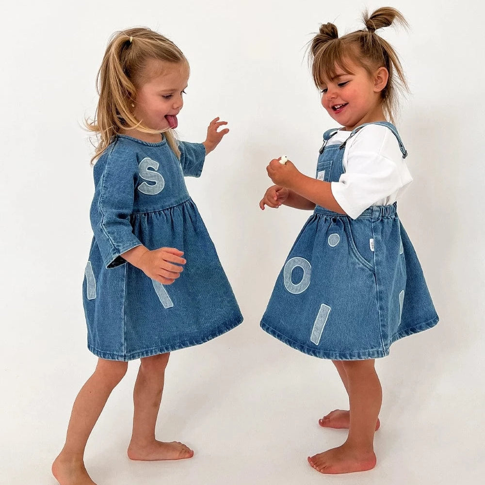 Kids Soll Denim Pinafore denim soll. the label