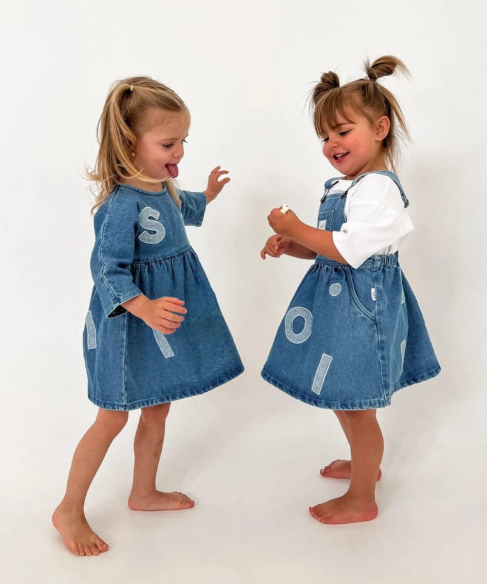 Kids Soll Denim Pinafore denim soll. the label