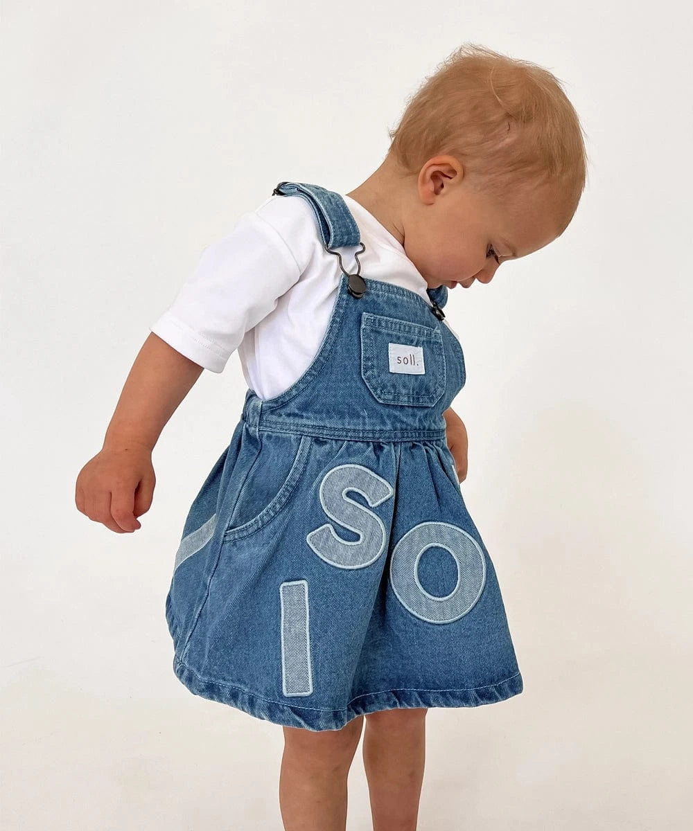 Kids Soll Denim Pinafore denim soll. the label