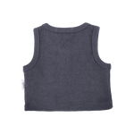 Kids Soll Ribbed Singlet - Charcoal summer 02 collection soll. the label