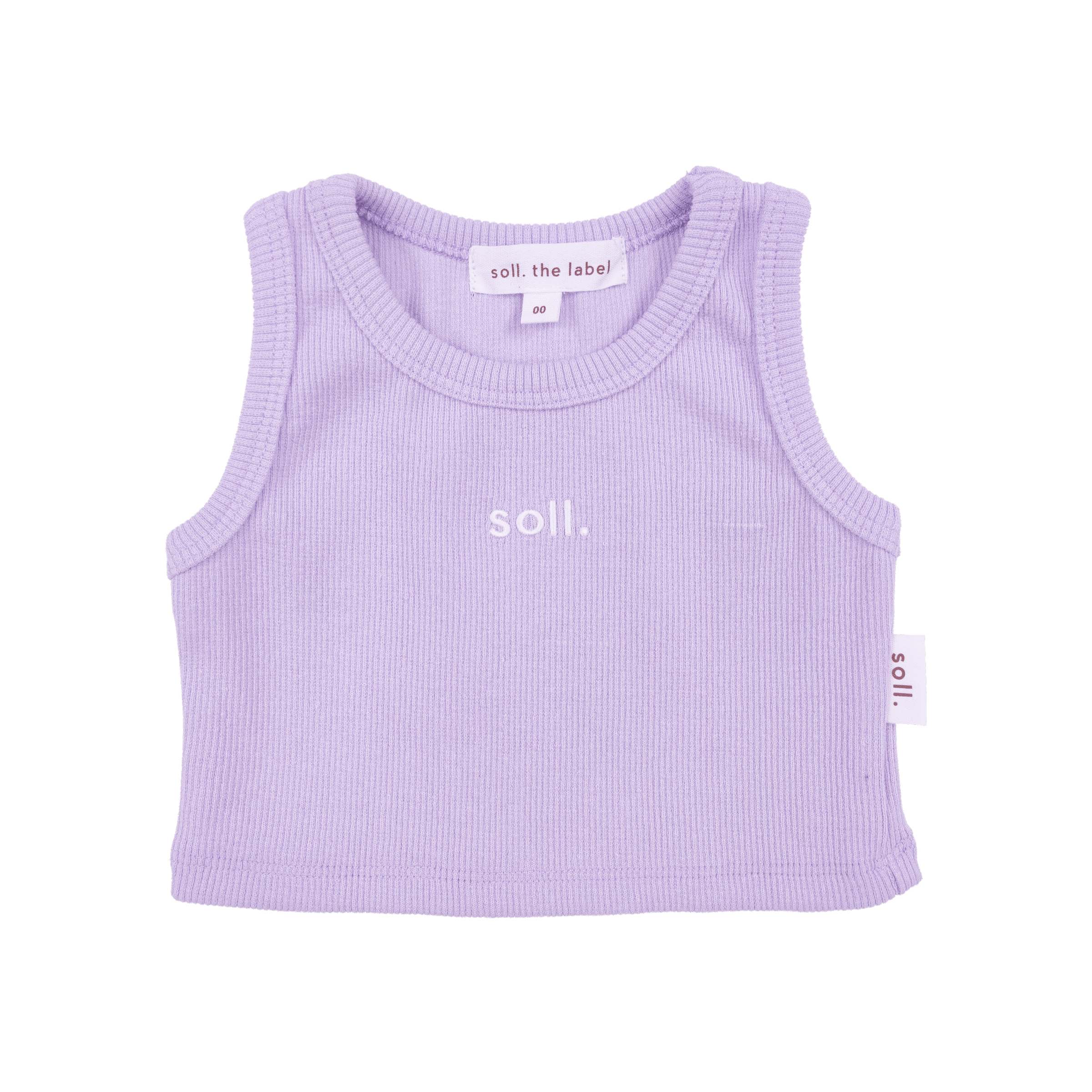 Kids Soll Ribbed Singlet - Lilac summer 02 collection soll. the label