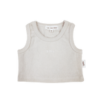 Kids Soll Ribbed Singlet - Oat summer 02 collection soll. the label