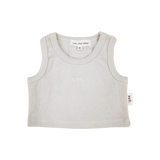 Kids Soll Ribbed Singlet - Oat summer 02 collection soll. the label