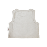 Kids Soll Ribbed Singlet - Oat summer 02 collection soll. the label