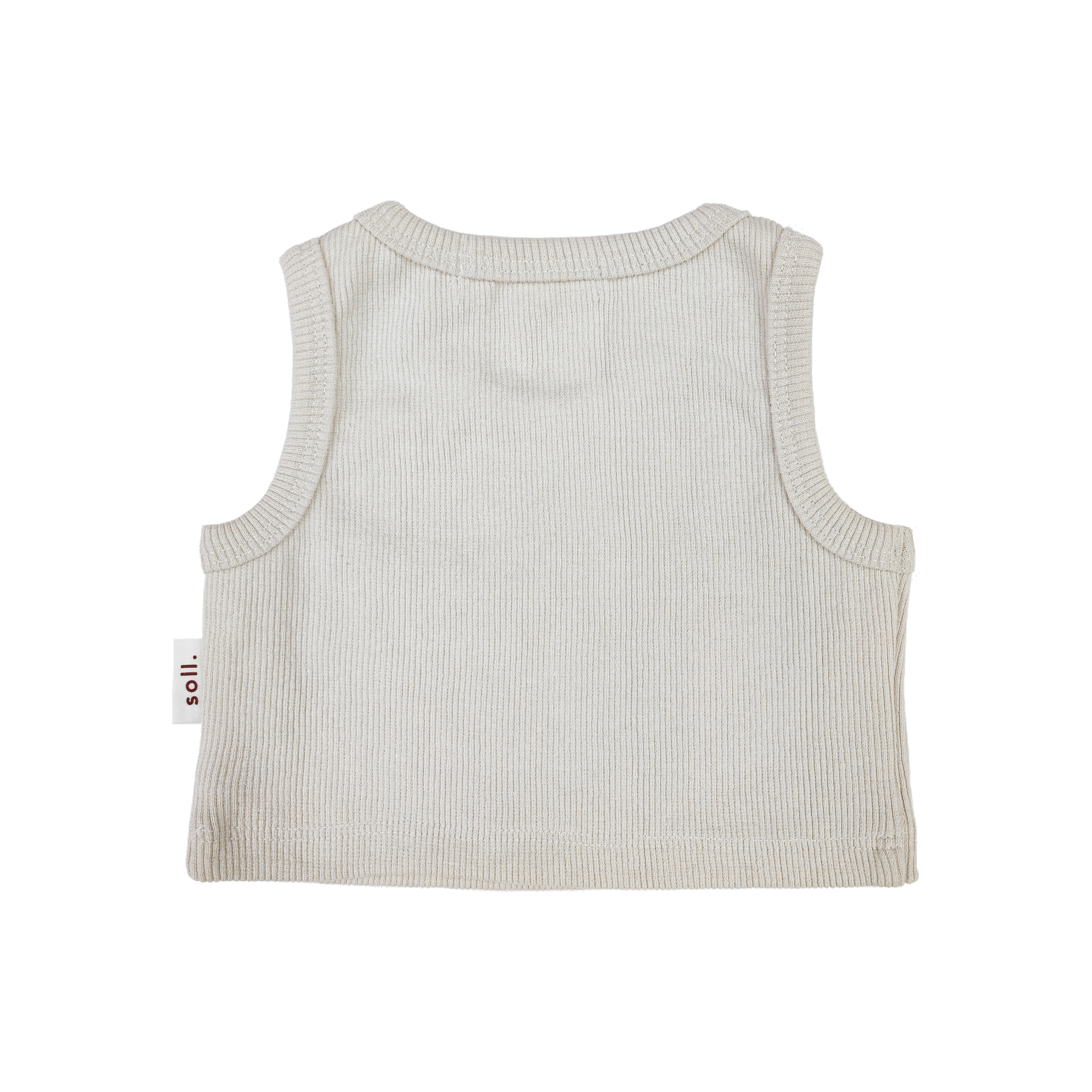 Kids Soll Ribbed Singlet - Oat summer 02 collection soll. the label