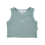 Kids Soll Ribbed Singlet - Sage summer 02 collection soll. the label