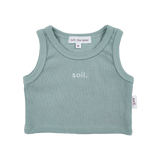 Kids Soll Ribbed Singlet - Sage summer 02 collection soll. the label