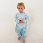 Kids Stretch Cotton Long Sleeve - Blue Comfy Collection 02 soll. the label