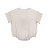 Kids Stretch Cotton Romper - Oat Summer 24 soll. the label