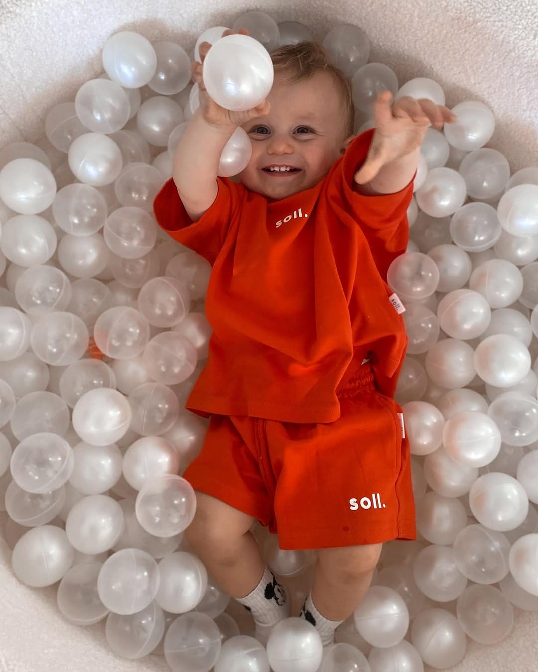 Kids Stretch Cotton Set - Coral Summer 24 soll. the label