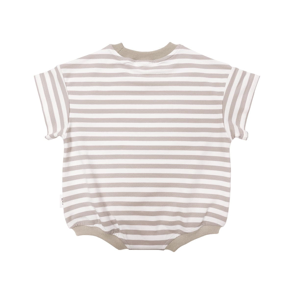 Kids Stretch Cotton Stripe Romper - Oat Summer 24 soll. the label