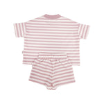 Kids Stretch Cotton Stripe Set - Dusty Pink Summer 24 soll. the label