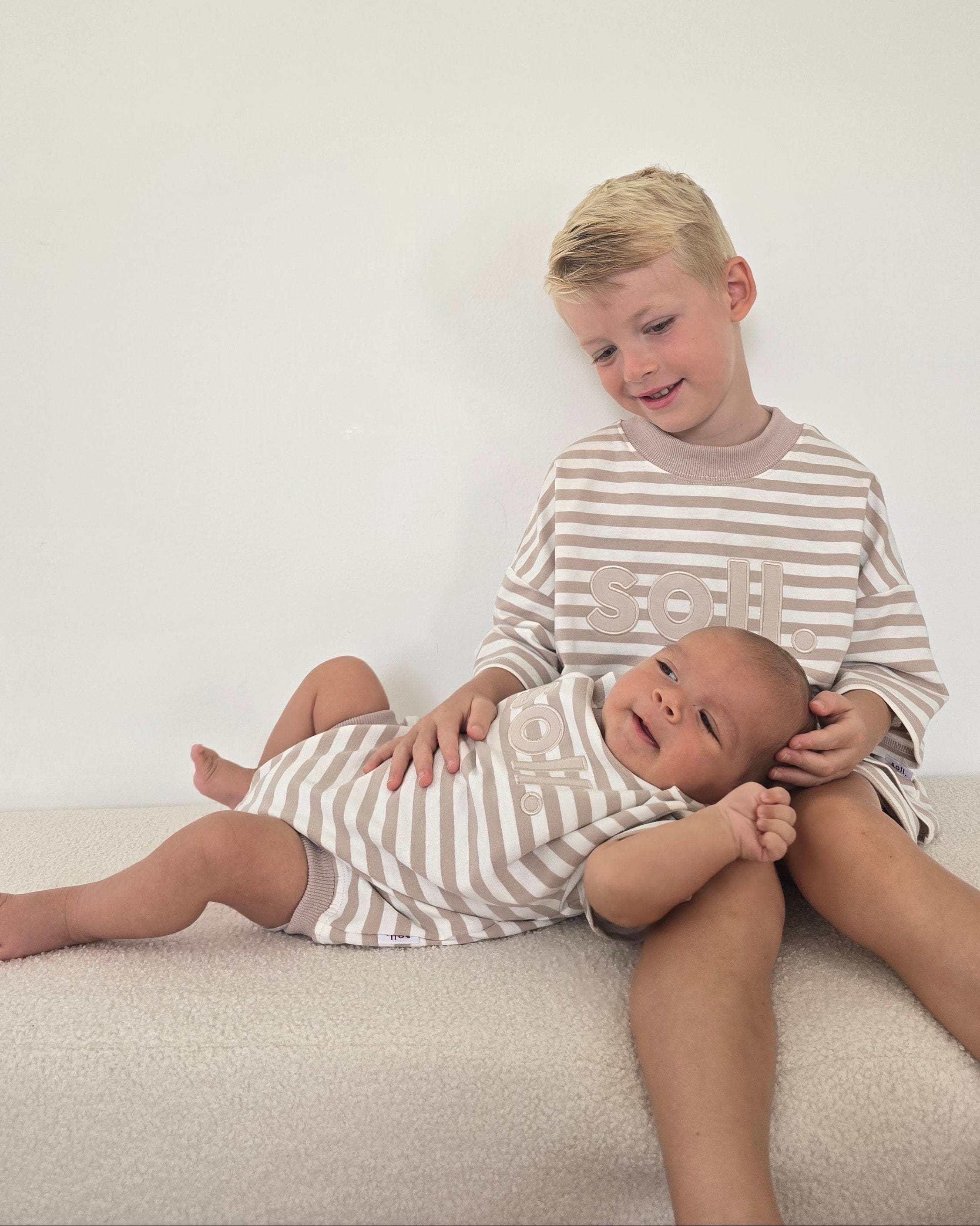 Kids Stretch Cotton Stripe Set - Oat Summer 24 soll. the label