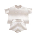 Kids Stretch Cotton Stripe Set - Oat Summer 24 soll. the label