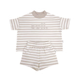 Kids Stretch Cotton Stripe Set - Oat Summer 24 soll. the label