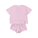 Kids Terry Towel Set - Pink summer 02 collection soll. the label