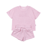 Kids Terry Towel Set - Pink summer 02 collection soll. the label