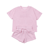 Kids Terry Towel Set - Pink summer 02 collection soll. the label